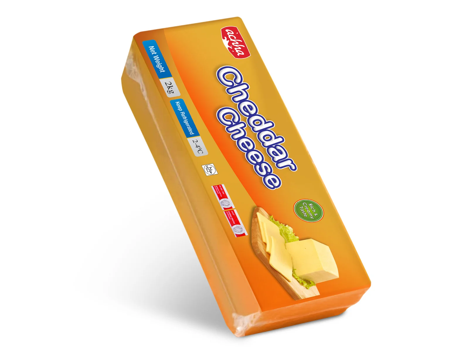 Achha regular cheddar cheese 2 kg pack
