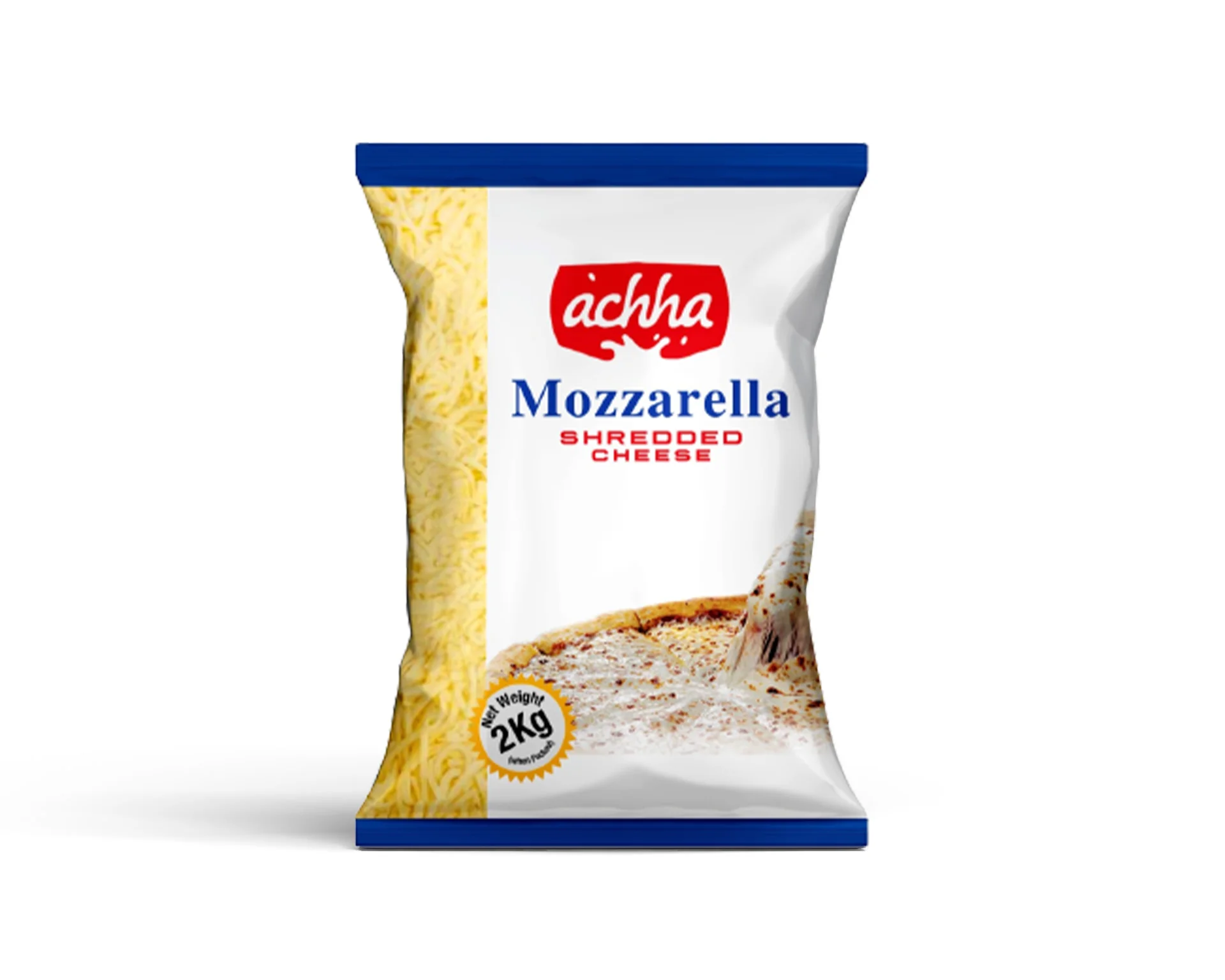 Achha mozzarella shredded cheese 2 kg pack