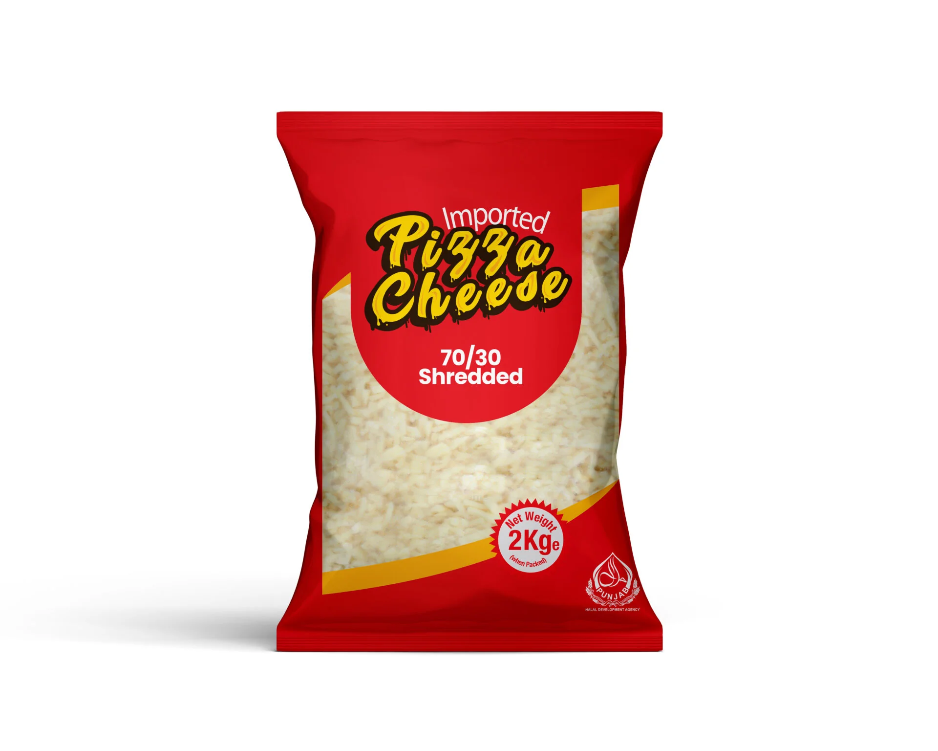 Achha pizza cheese shredded 70/30 2 kg pack